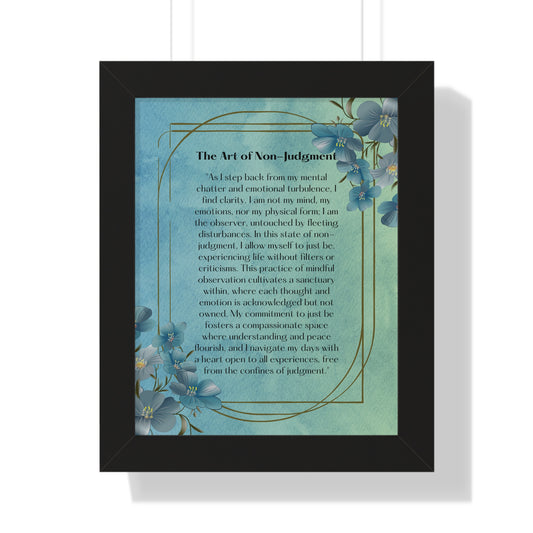 Framed Print – "The Art of Non-Judgment"