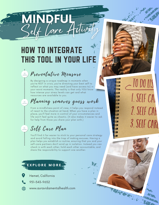 Mindfulness Self Care Activity