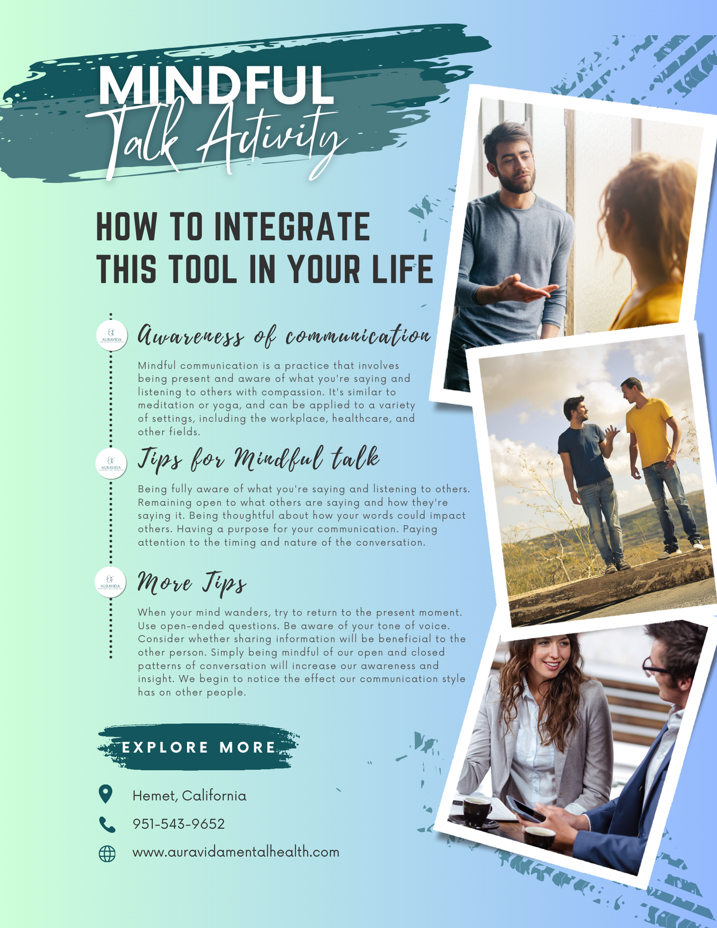 Mindfulness Talk Activity